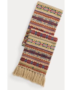 Polo Ralph Lauren Sciarpa Fair Isle con frange - Multicolore