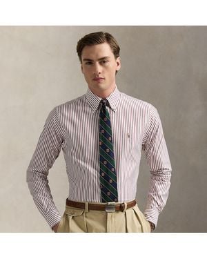 Polo Ralph Lauren Custom Fit Striped Pinpoint Oxford Shirt - Grey