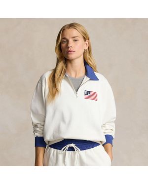 Polo Ralph Lauren Cotton-blend Half-zip Sweatshirt - White