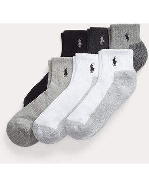 Polo Ralph Lauren Sei paia di calze sportive a contrasto - Bianco