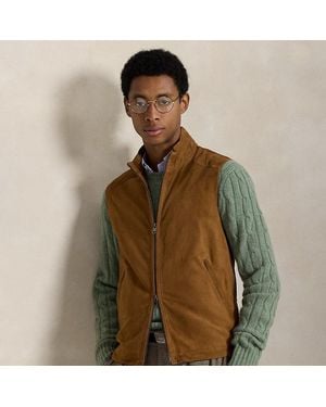 Polo Ralph Lauren Suede Waistcoat - Green
