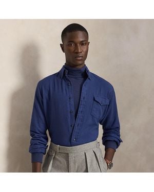 Polo Ralph Lauren Classic Fit Keperstof Overhemd - Blauw