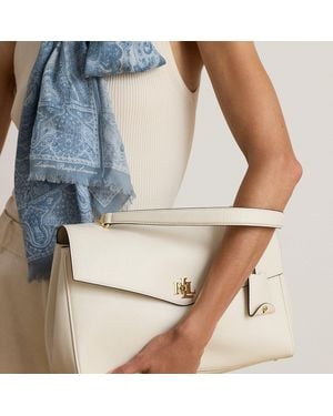 Ralph Lauren Nappa Leather Medium Farrah Soft Satchel - Natural