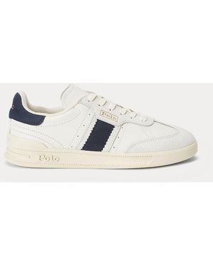Ralph Lauren Sneaker Heritage Aera pelle e camoscio - Bianco