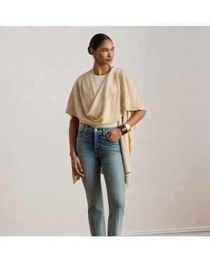 Ralph Lauren Jacquard-Poncho Mit Gürtelmotiv - Natur