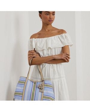 Ralph Lauren Große Tragetasche Emerie Mit Streifen - Mehrfarbig
