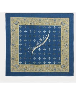 RRL Bandana De Algodón Índigo Con Logotipo - Azul