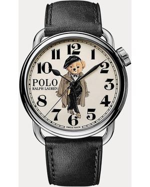 Polo Ralph Lauren 38 Mm Ricky Trench Coat Polo Bear Watch - Metallic