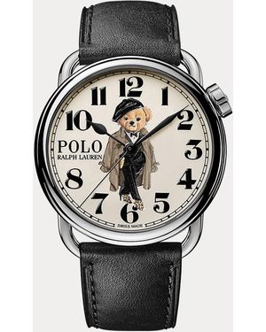 Polo Ralph Lauren 38 Mm Ricky Trench Coat Polo Bear Watch - Metallic