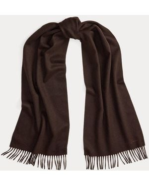 Ralph Lauren Ralph Lauren Fringe-Trim Cashmere Scarf - Brown