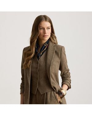 Ralph Lauren Glen Plaid Wool Twill Blazer - Brown