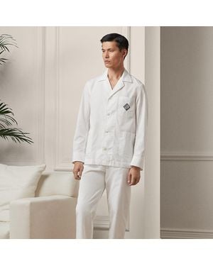 Ralph Lauren Baumwollpyjama Mit Monogramm - Weiß