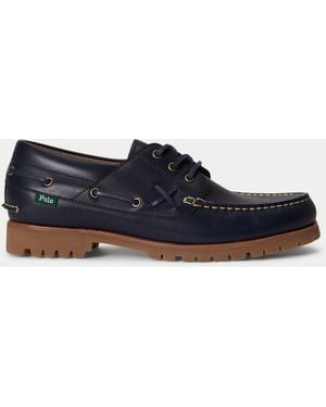 Polo Ralph Lauren Ranger Leather Boat Shoes - Blue