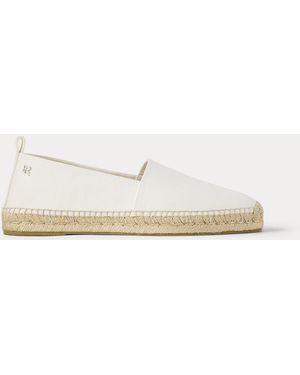 Ralph Lauren Bosworth Linen-Silk Espadrille - White