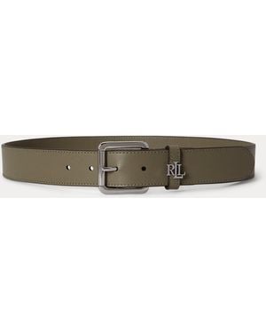 Ralph Lauren Cinturón De Piel Con Hebilla De Logotipo - Verde