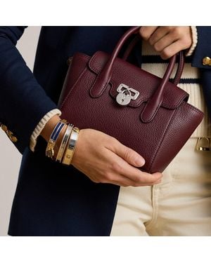 Ralph Lauren Bauletto Tanner piccolo in pelle - Viola