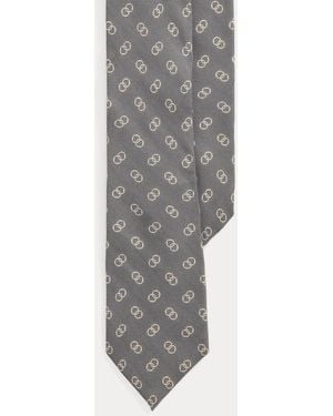 Ralph Lauren Kaschmir-Seiden-Krawatte Mit Kreisen - Grau