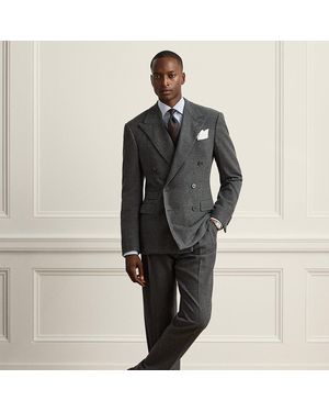 Ralph Lauren Abito Gregory in lana principe di Galles - Nero