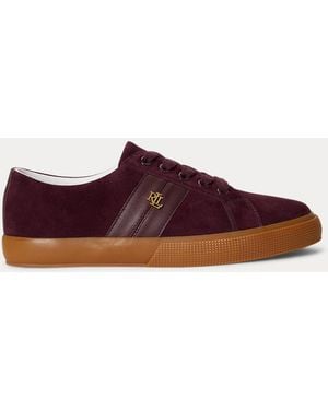 Ralph Lauren Janson Ii Suede & Nappa Leather Trainer - Brown