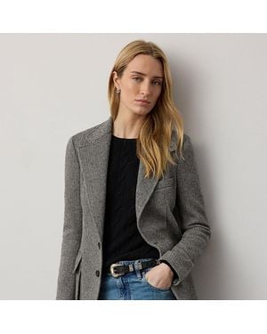 Ralph Lauren Preston Ii Herringbone Tweed Jacket - Grey