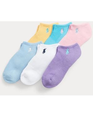 Ralph Lauren Low-Cut Ankle Sock 6-Pack - Blue