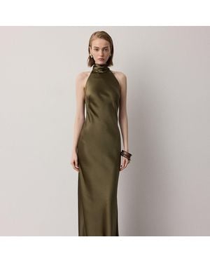 Ralph Lauren Chilton Satin Evening Dress - Green