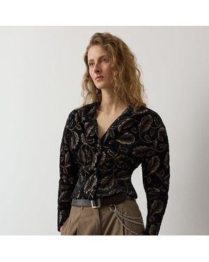 Ralph Lauren Pendy Fluwelen Jacquard Jasje - Zwart