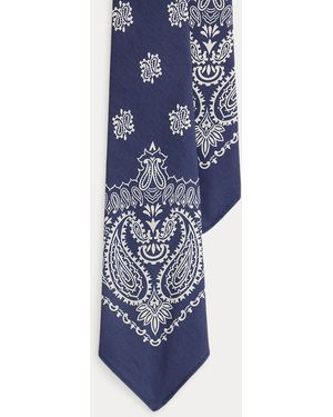 Polo Ralph Lauren Vintage-Inspired Bandanna-Print Tie - Blue
