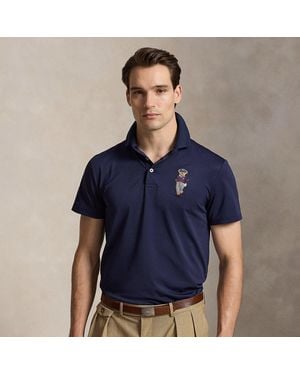 Ralph Lauren Tailored Fit Polo Bear Performance Polo - Blue