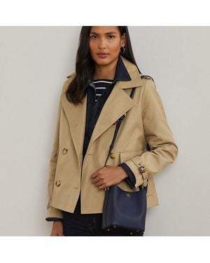 Ralph Lauren Ralph Lauren Crosshatch Small Reese Bucket Bag - Natural