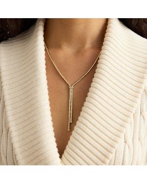 Ralph Lauren Collar Bañado En Oro Con Abalorios Pavé - Metálico
