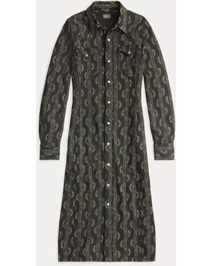 RRL Abito western in jersey cotone-lino - Grigio