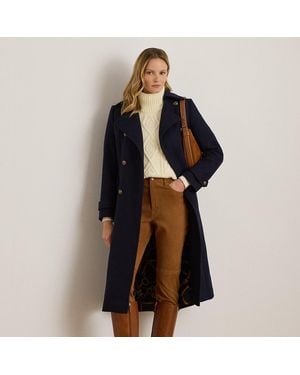 Ralph Lauren Cappotto a doppio petto in twill - Blu