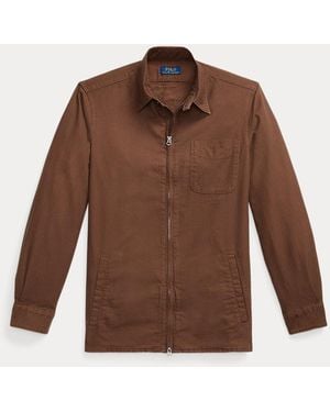 Polo Ralph Lauren Garment-Dyed Oxford Overshirt - Brown
