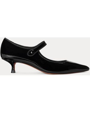 Polo Ralph Lauren Patent Leather Mary Jane Kitten Heel - White