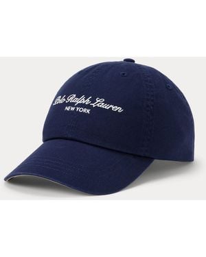 Polo Ralph Lauren Embroidered-Logo Twill Ball Cap - Blue
