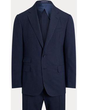 Ralph Lauren Kent Hand-Tailored Striped Suit - Blue