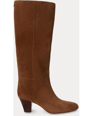 Ralph Lauren Emersyn Suede Tall Boot - Brown