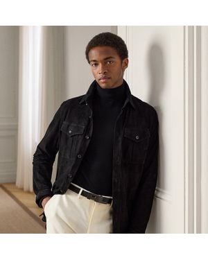 Ralph Lauren Suede Overshirt - Black