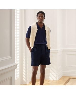 Ralph Lauren Hand-Tailored Herringbone Shorts - Blue