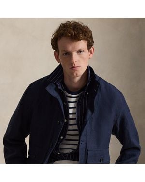 Polo Ralph Lauren The Barrett Linen Herringbone Jacket - Blue