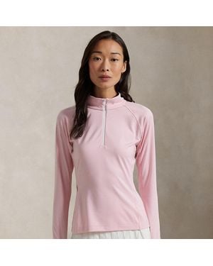 Ralph Lauren Stretch Jersey Quarter-Zip - Pink