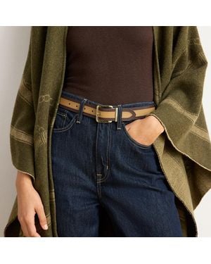 Ralph Lauren Two-Tone Reversible Crosshatch Belt - Blue