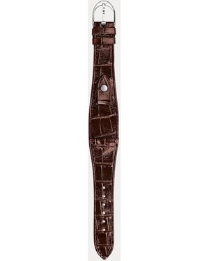 Ralph Lauren Correa De Reloj Mediana De Piel - Morado