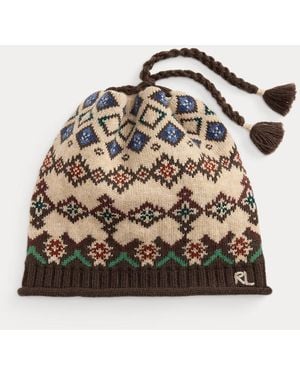 Polo Ralph Lauren Fair Isle Wool Tassel Beanie - Natural