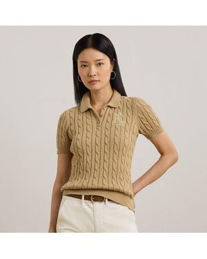 Ralph Lauren Pull Polo Torsadé En Coton - Métallisé
