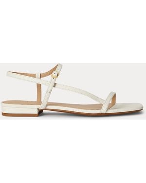 Ralph Lauren Lainee Nappa Leather Sandal - White
