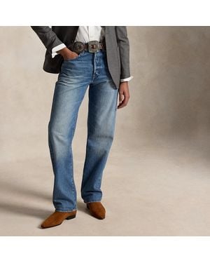 Ralph Lauren High-Rise Relaxed Straight Jean - Blue