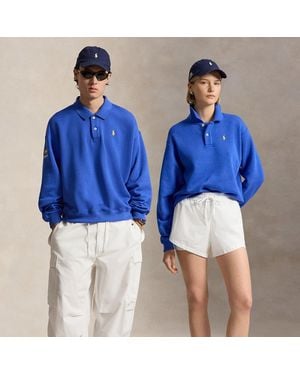 Ralph Lauren Ralph Lauren Us Open Fleece Long-Sleeve Polo Shirt - Blue