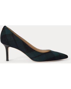 Ralph Lauren Lanette Watch Plaid Twill Pump - Blue